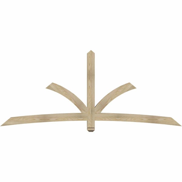 Ekena Millwork Davenport Rough Sawn Timber Gable Bracket, Douglas Fir, 96"W x 40"H x 4"D x 4"F, 10/12 Pitch GBW096X40X0404DAV00RDF - main